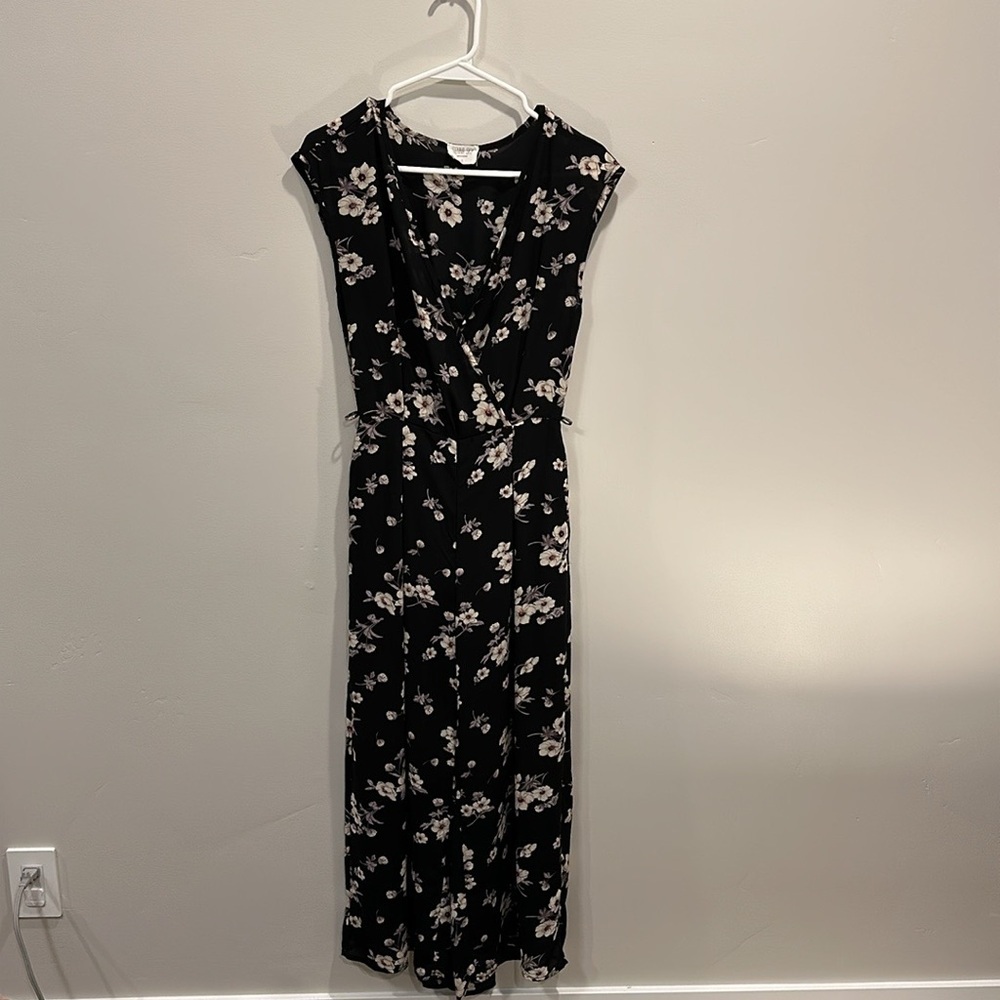 Sienna Sky S flower pantsuit black purple and white/cream